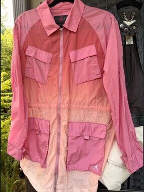 Jordan Pink Ombre Utility Windbreaker Jacket